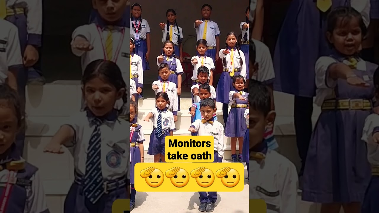 When all  the monitors  Take oath for  being  Responsible  and dedicated  towards  their  work.