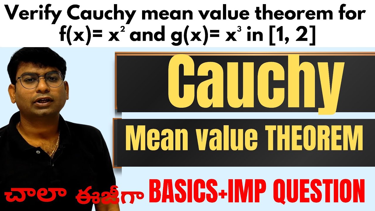 B-TECH|M1|cauchy Mean Value Theorem|EXAM IMPORTANT QUESTIONS|#btech #btechmaths #cauchy 