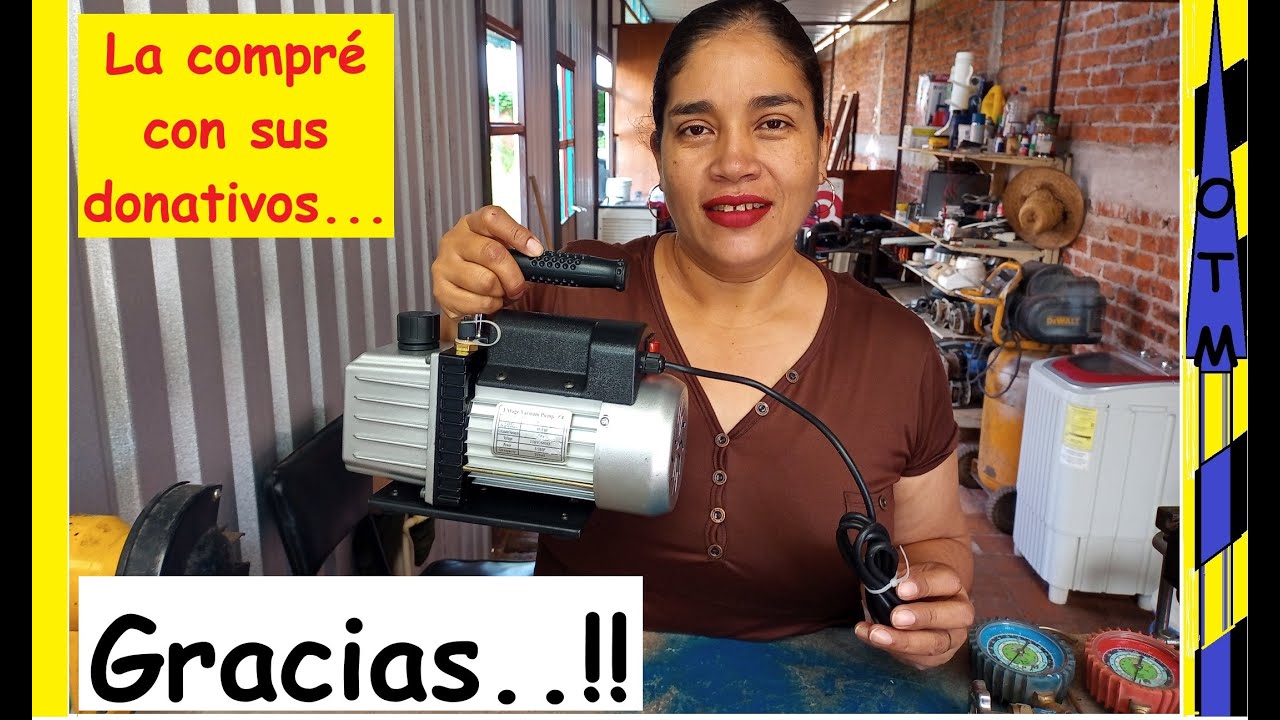 Unboxing de bomba de vacío de un paso para refrigeración