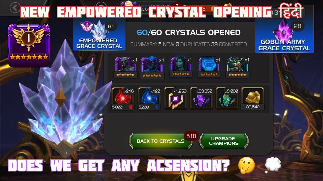 Massive Empowered Grace Crystals Opening With Ceo Luck Mcoc