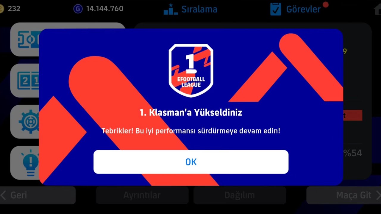 1. KLASMANA ÇIKMA MAÇI !!! EFOOTBALL 2026 MOBİLE