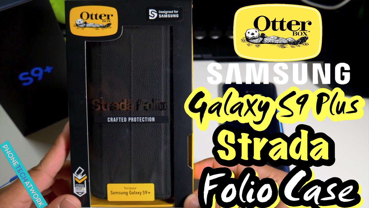 Samsung Galaxy S9 Plus Otterbox Strada Leather Folio Case! Business Casual With Drop Protection