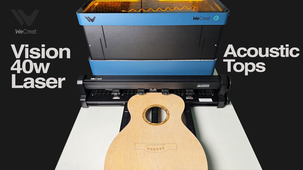 Cutting Acoustic Tops on the WeCreate Vision 40W Laser - Unboxing & Review