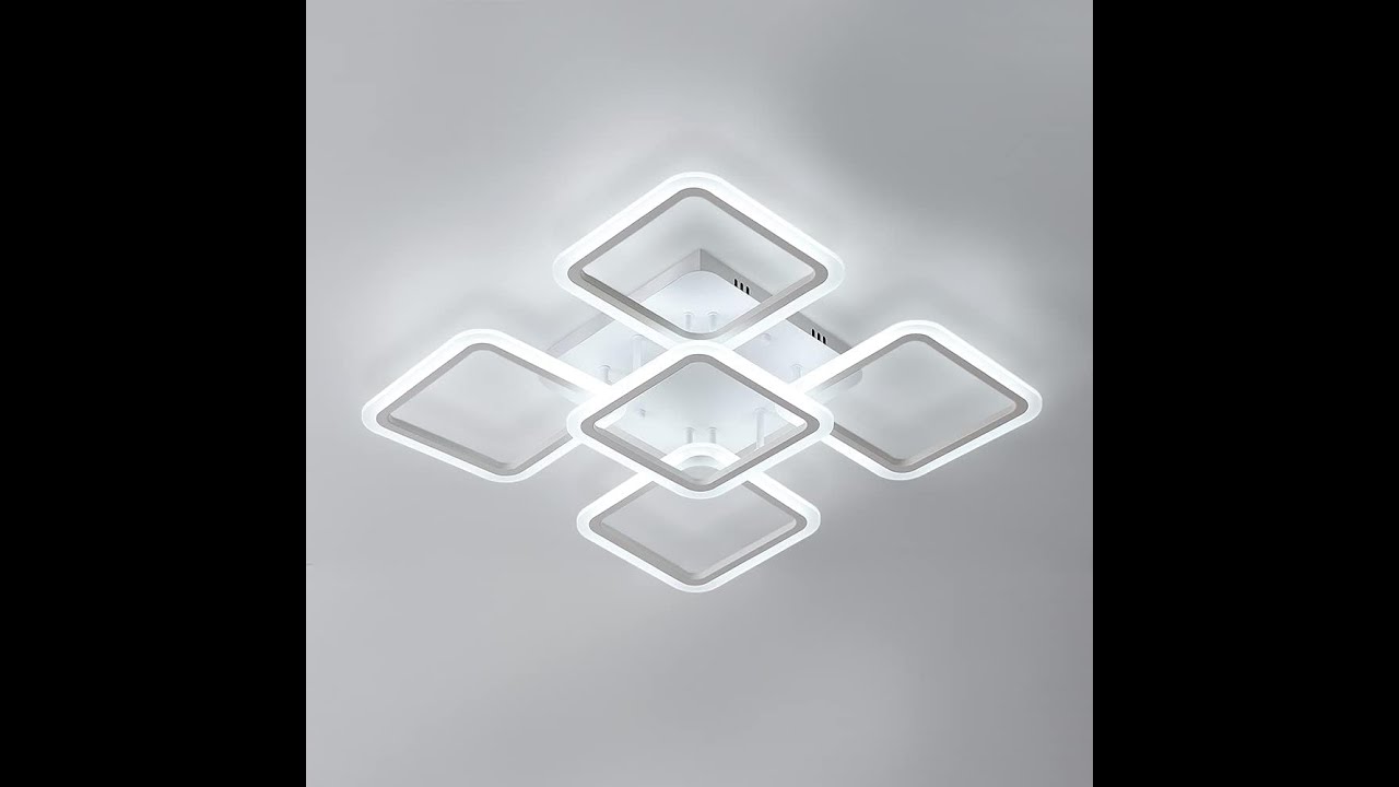 Montaj - Lustra LED Square 4+1 cu telecomanda