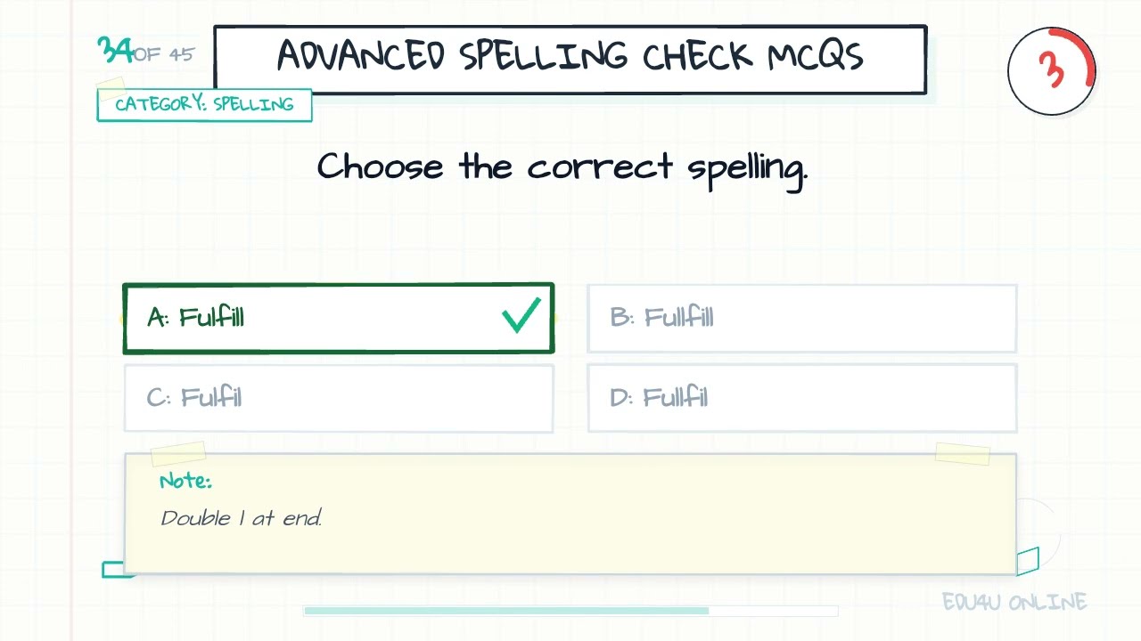 45 Advanced Spelling MCQs 🔥 CSS | SIBA IBA