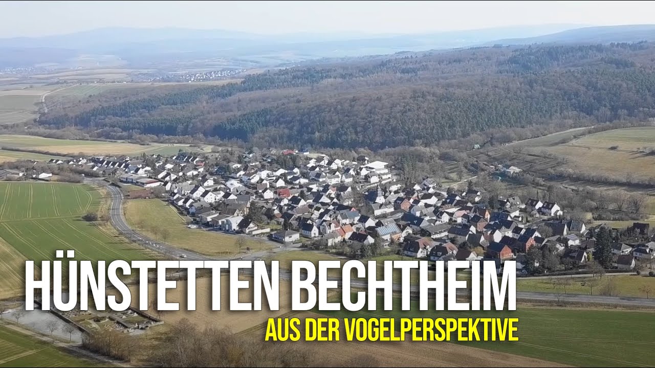 H&uuml;nstetten BECHTHEIM von oben - das gem&uuml;tliche Dorf im Taunus aus der Vogelperspektive