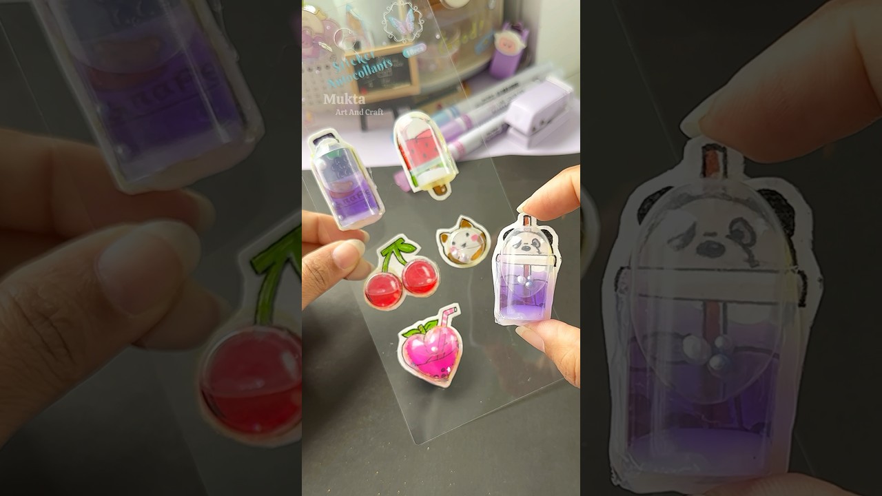 🥰✨DIY 3d stickers #shorts #art #diy #youtubeshortsvideowatchtimecount