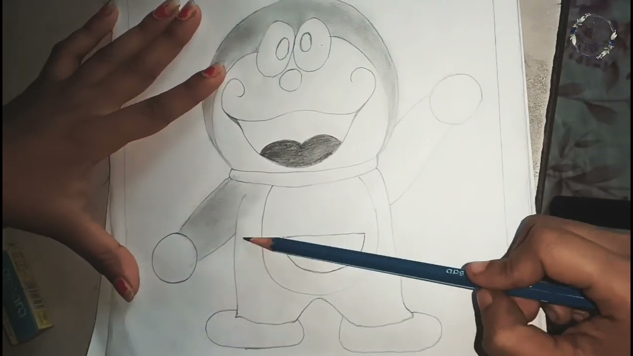 Doremon Pencil Drawing||Doremon Skatch||#thesrabaniart #doremondrawing 