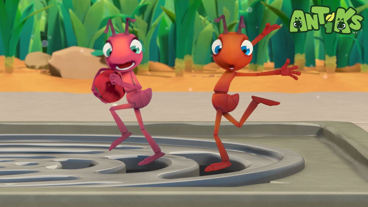 Ruunning over the drain! 🏃💨 | Antiks | Funny Cartoons for Kids | Moonbug Kids Express Yourself!