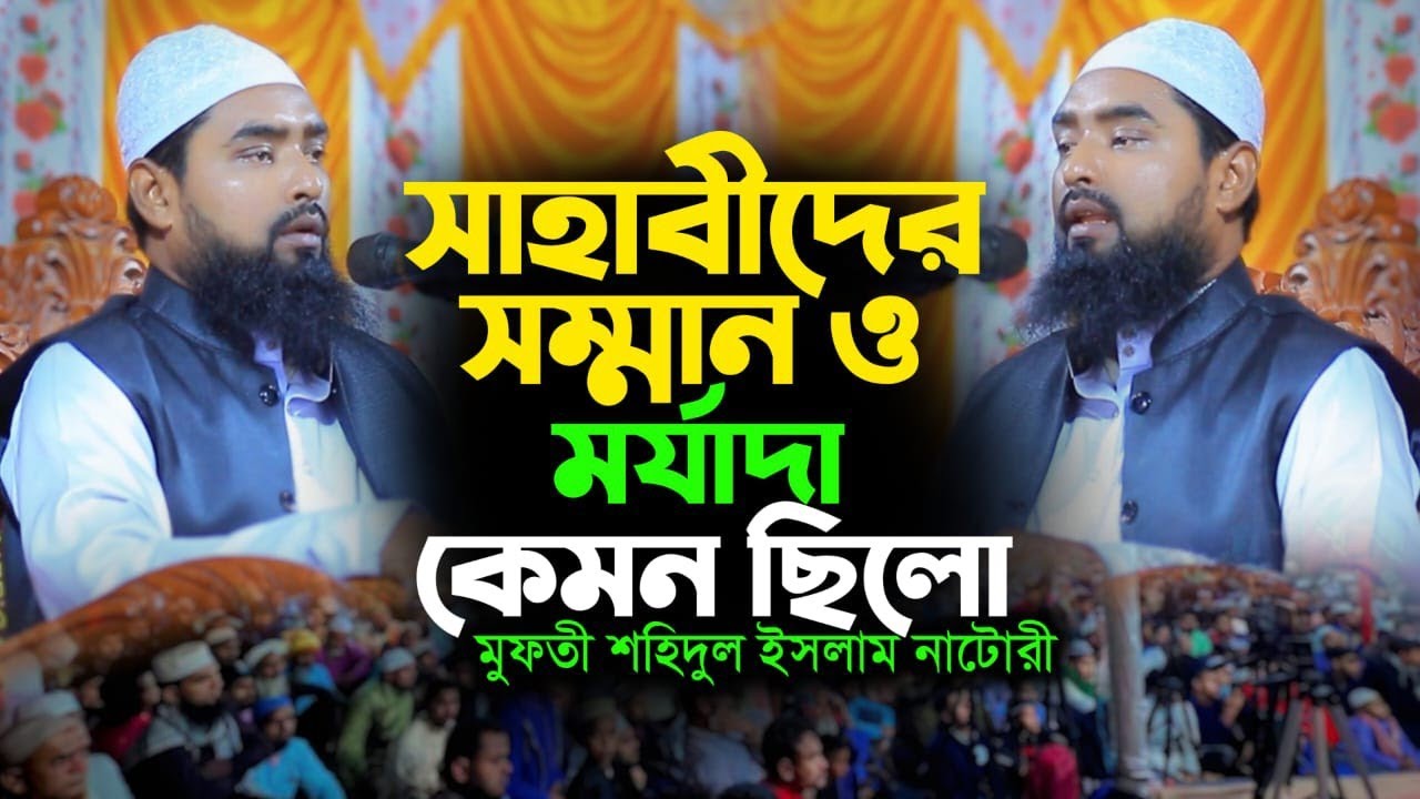 সাহাবীদের সম্মান ও মর্যাদা সম্পর্কে আলোচনা, মুফতি শহিদুল ইসলাম নাটোরী,Mufti Shohidul Islam Natore 