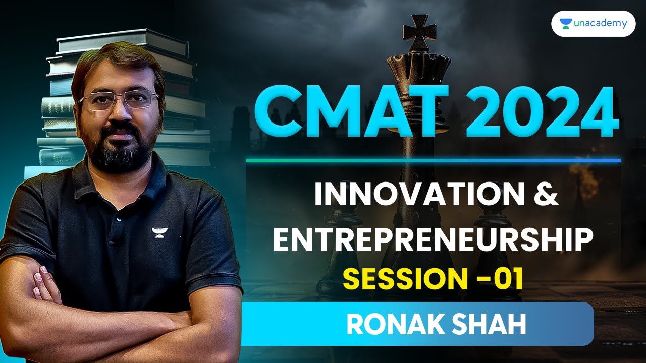 CMAT 2024 | Innovation and Entrepreneurship | Session - 01 | Ronak Shah #cmat2024