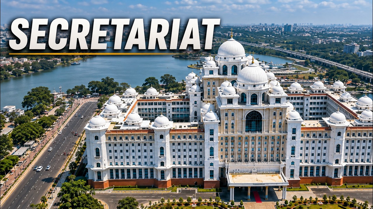 Hyderabad Secretariat | Telangana New Secretariat Ariel View