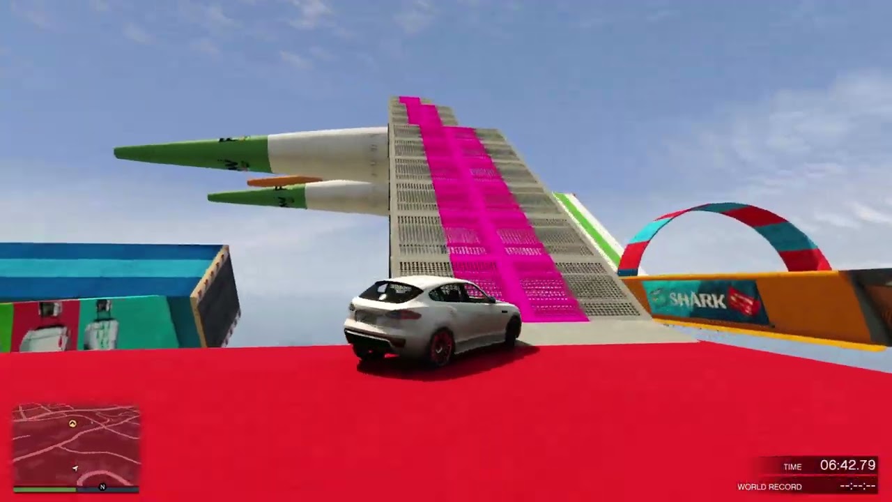 GTA 5 ONLINE COLORFUL PARKOUR !! NOVAK CAR GAMEPLAY NO COMMENTARY