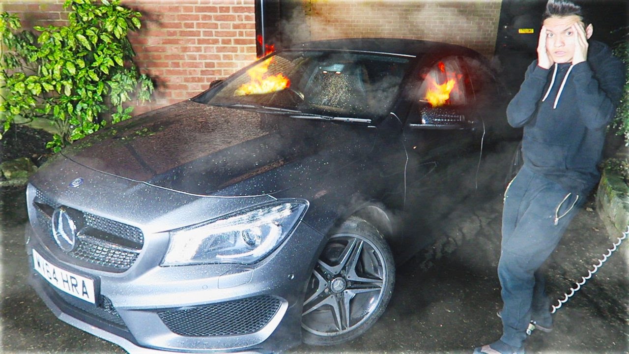 EPIC CAR ON FIRE PRANK!!