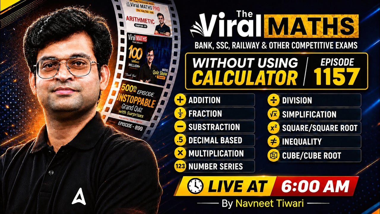 Viral Maths 1157 | Without Calculator | Complete Maths Tricks for Bank, SSC & Railway