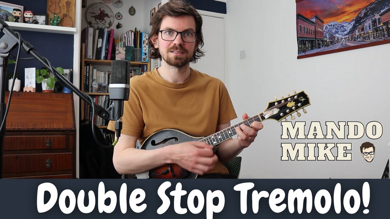 Double Stop Tremolo - A really hard technique! - Mandolin Lesson (Advanced)