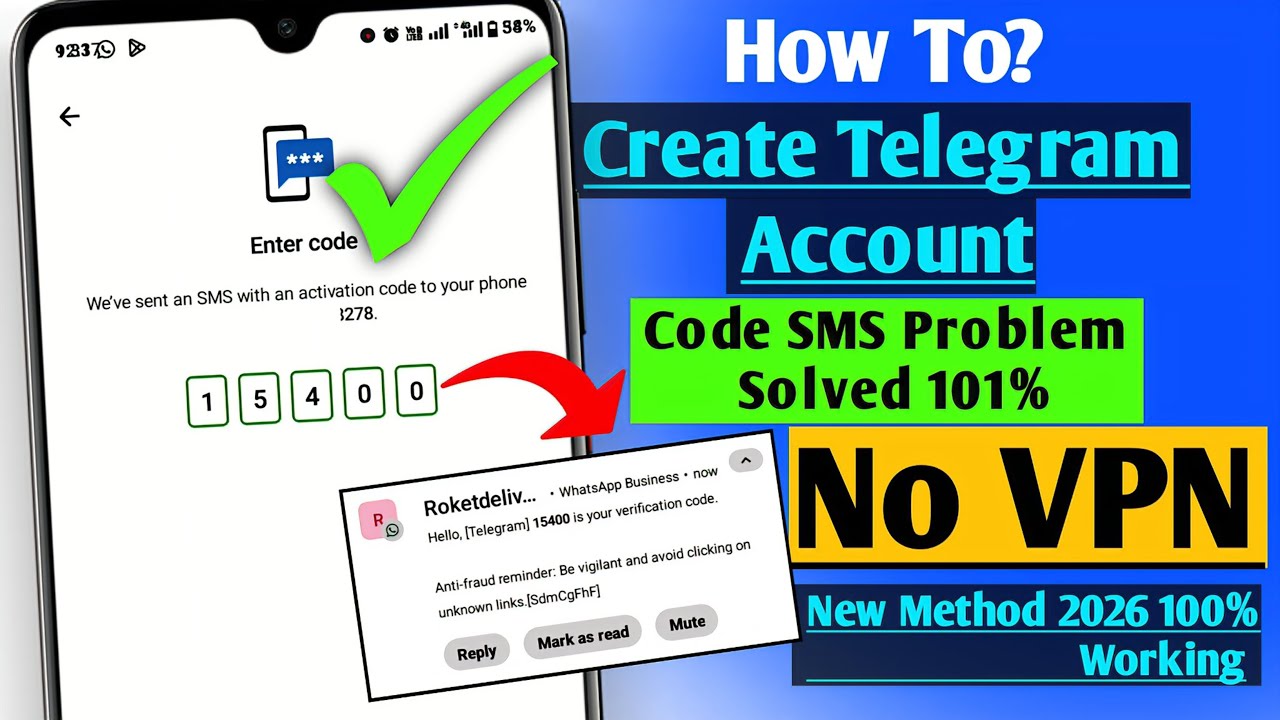 How To Create Telegram Account In 2026 | Full Guide | Fix Telegram Code SMS Problem |SMS Fee Problem