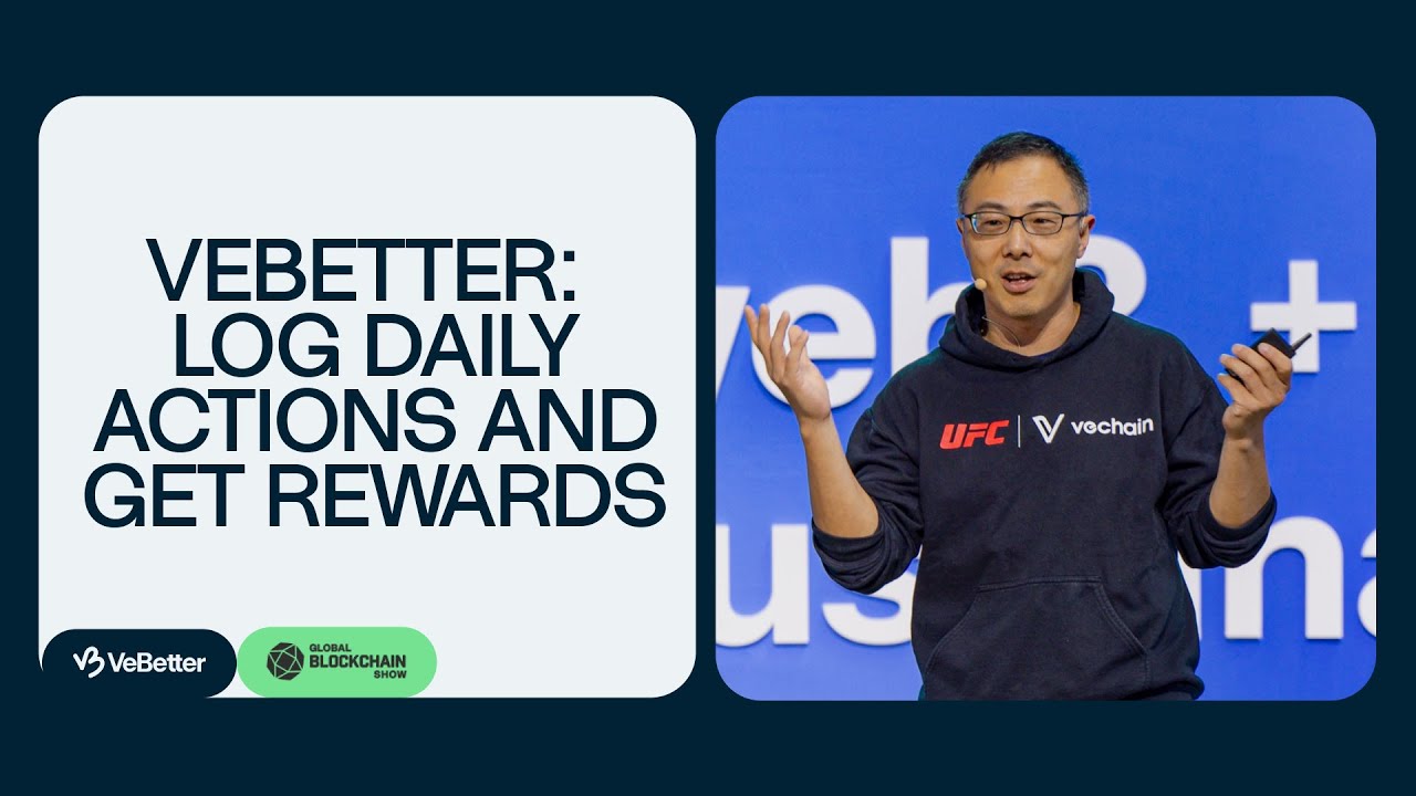 Sunny Lu presents VeBetter at Global Blockchain Show #vechain #vet