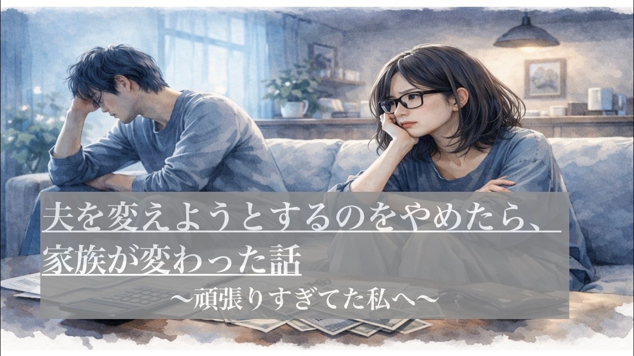 【動画解説】夫を変えようとするのをやめたら、家族が変わった話｜頑張りすぎていた私へ