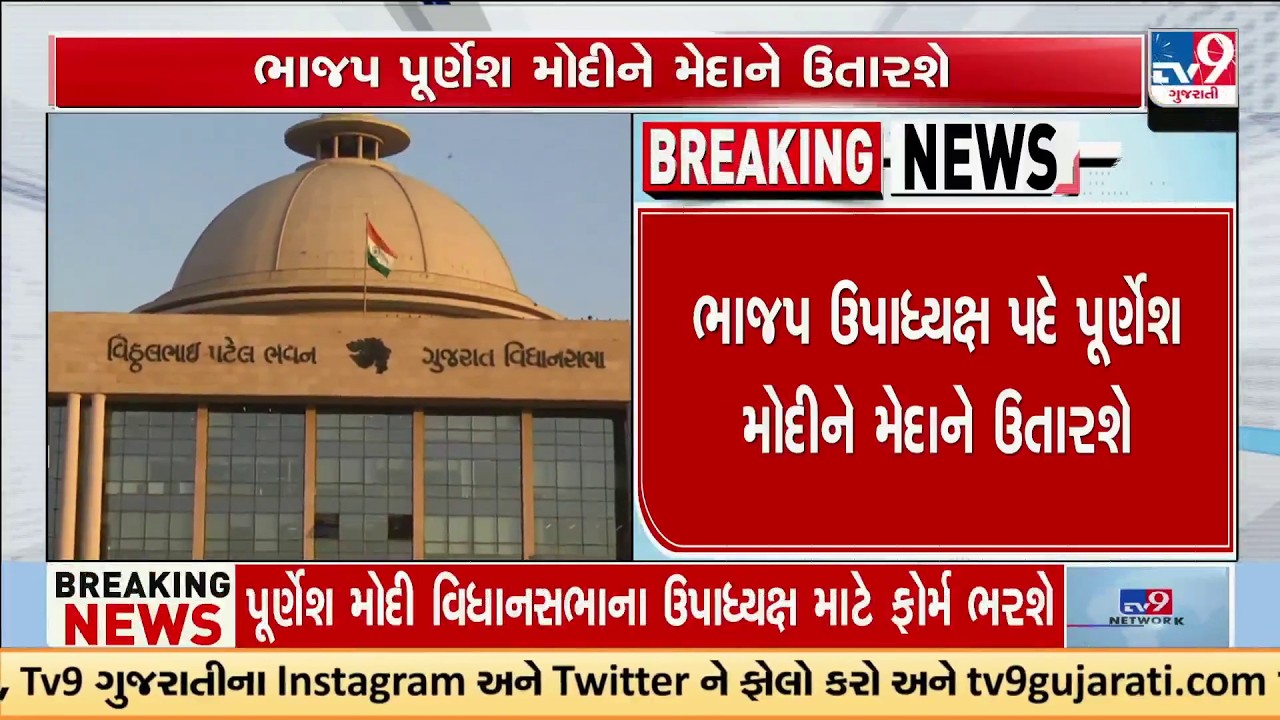 Purnesh Modi to File Nomination for Gujarat Assembly Deputy Speaker Post | Gujarat | TV9Gujarati