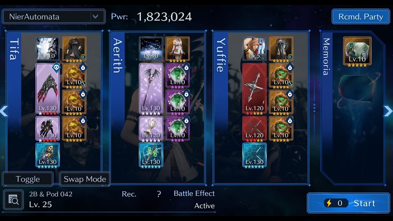 FF7 EC - 2B & Pod 042 - Escalation Challenge - Lv. 25