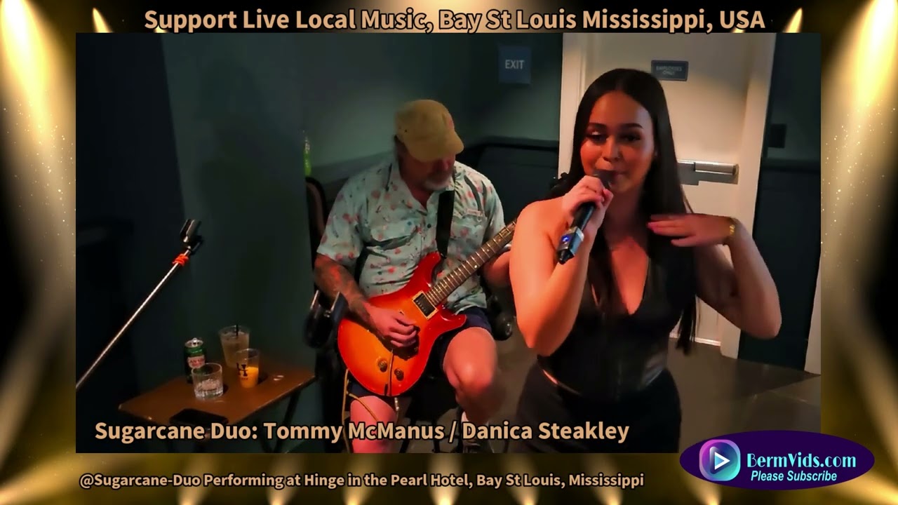Sugarcane Duo Tommy McManus and Danica Steakley performing at Hinge in Bay St Louis Mississippi