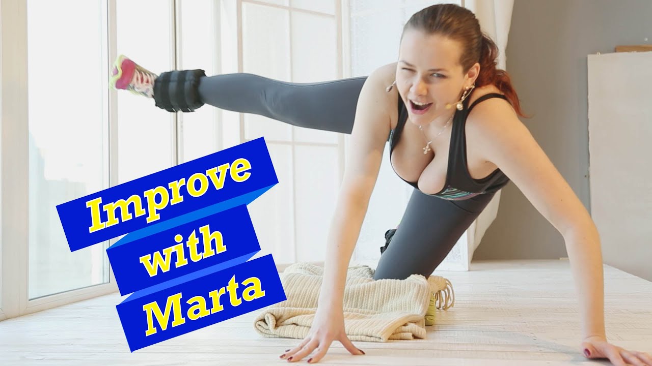 Slow swing straight leg to the shoulder on the ground - Improve With Marta