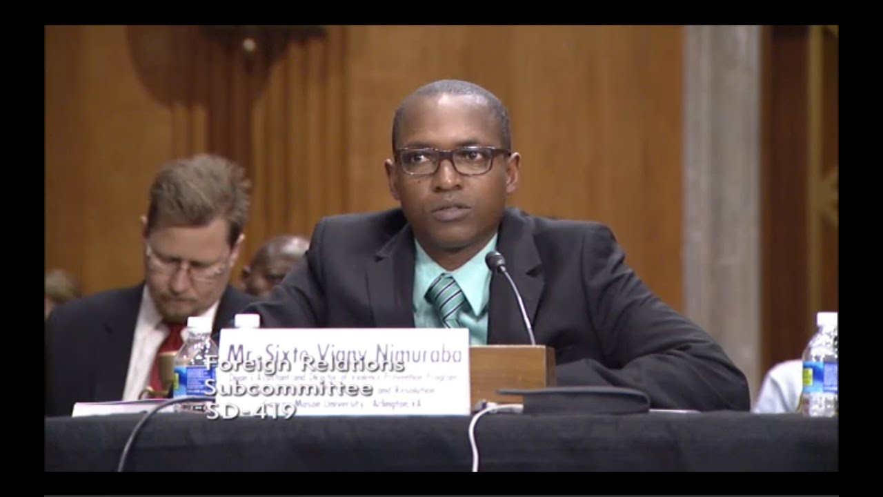 The Political and Security Crisis in Burundi - Senate Testimony by Sixte Vigny Nimuraba