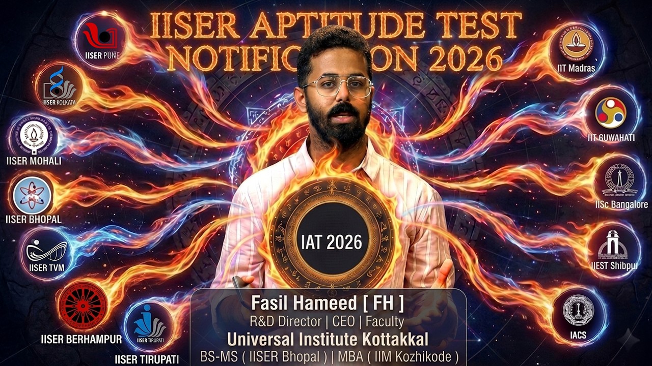 УВЕДОМЛЕНИЕ О ПРОВЕДЕНИИ ТЕСТА НА ПОДХОД В IISER В 2026 ГОДУ | IISERs, IIT-M, IIT-G, IISc, IIEST,...