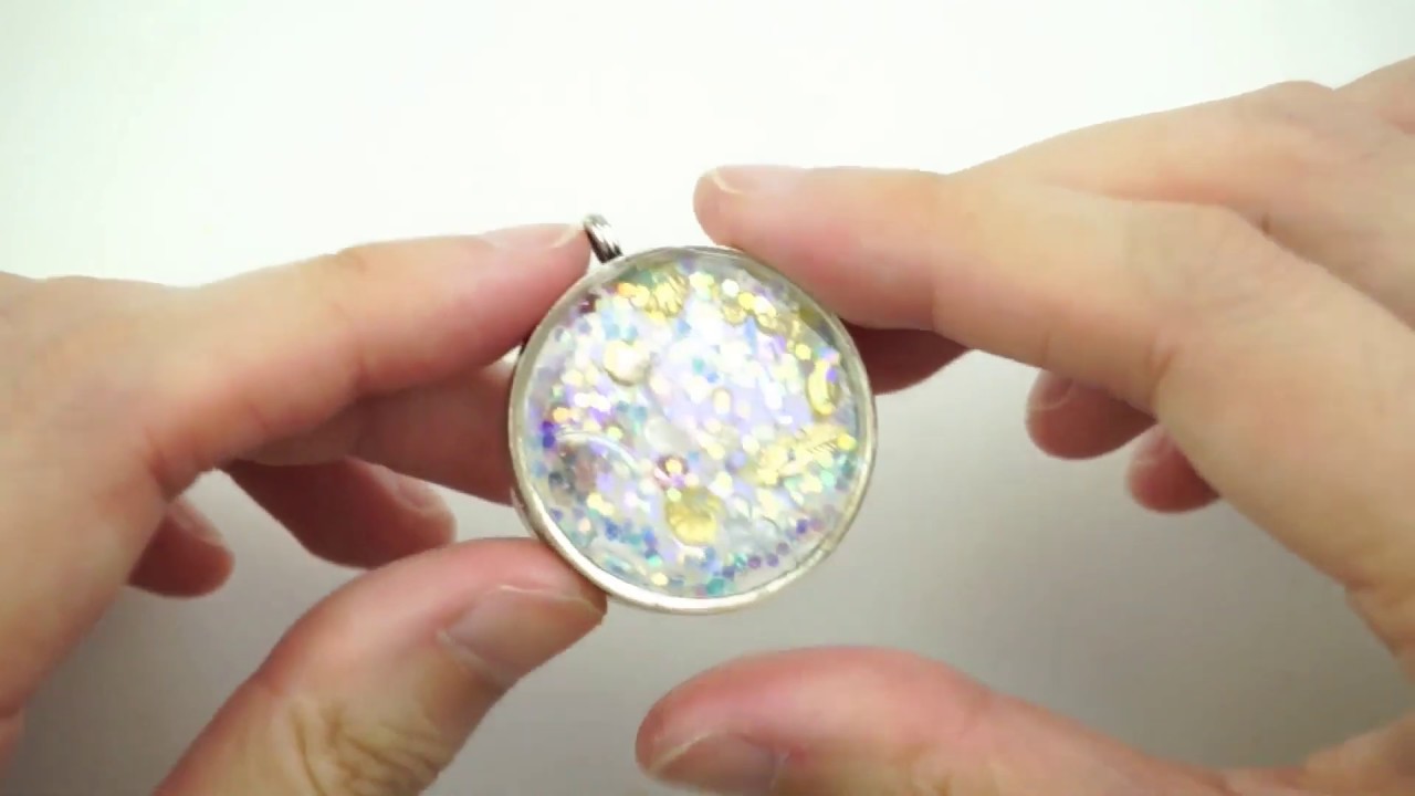 Water Resin Charm - UV resin and Open Bezel charm