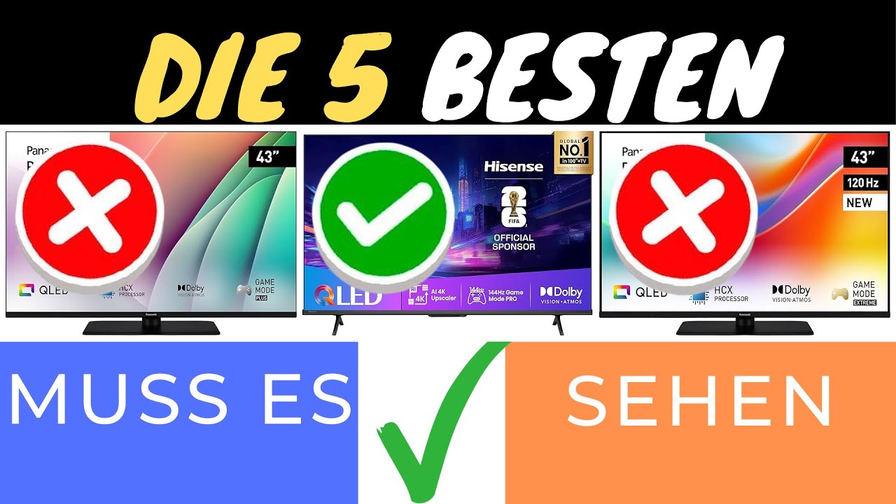DIE 3 BESTEN 43 ZOLL 4K FERNSEHER 2025 📺🔥 - UNSCHLAGBARE BILDQUALITÄT & GAME MODE!