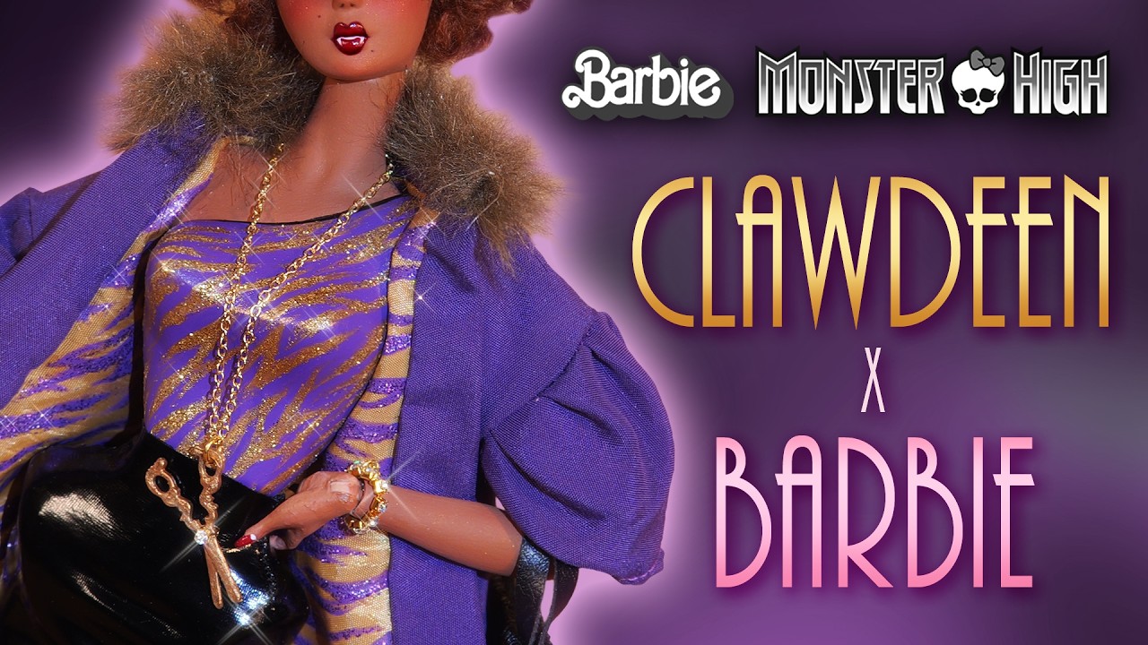 Making a custom CLAWDEEN WOLF DOLL! 🌙 💜 [ MONSTER HIGH x BARBIE ]