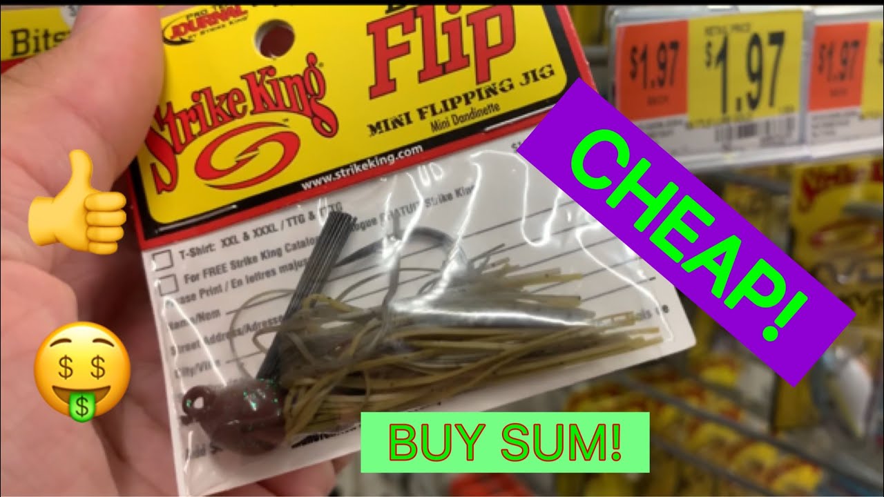 CHEAP WALMART BITSY FLIP JIG FISHING!!!