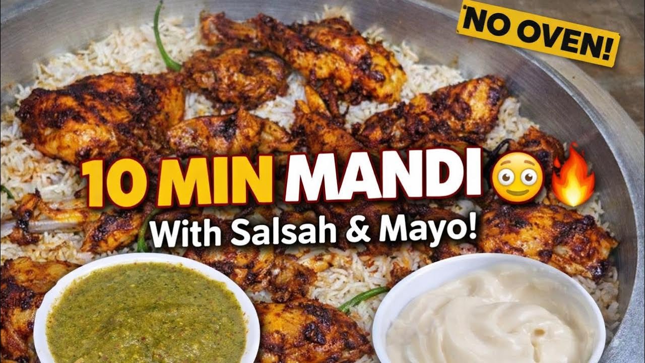 Easy Mandi in 10 Minutes 😳🔥 | With Salsah & Mayo
