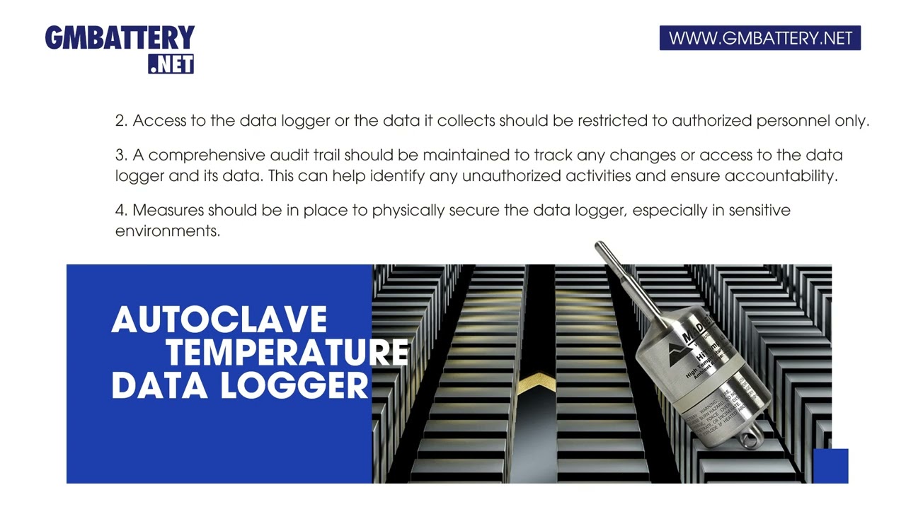 What are the security standards for autoclave temperature data logger?