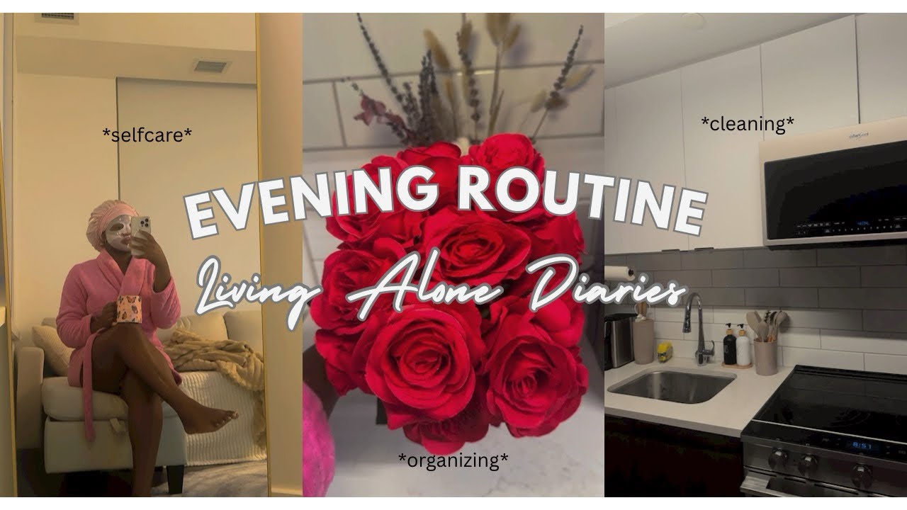 My Evening Routine : Self care + Cleaning + Organizing | Living Alone Diaries 