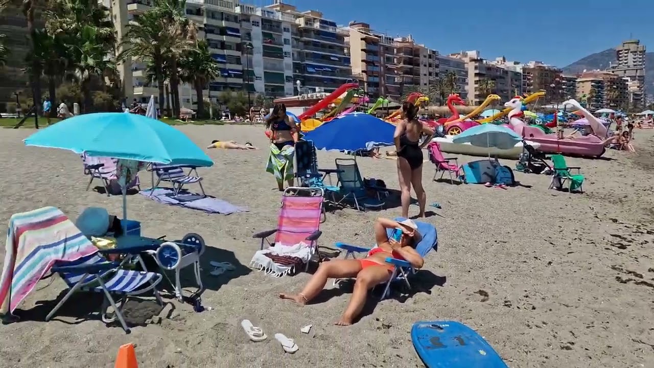 Fuengirola,  Malaga, Strand Beach 2023 Juli