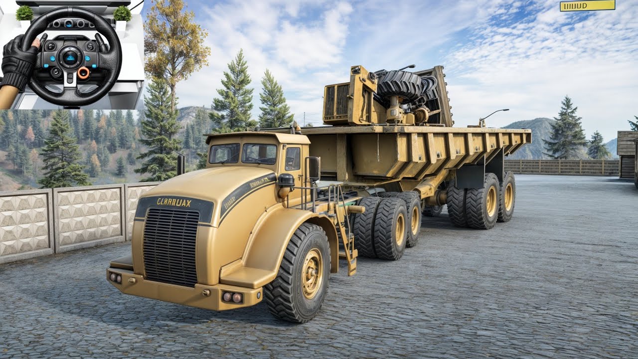 Carry - Caterpillar 993K Bulldozer With Haulmax 3900 6x6 | SnowRunner | Logitech G29 Gameplay
