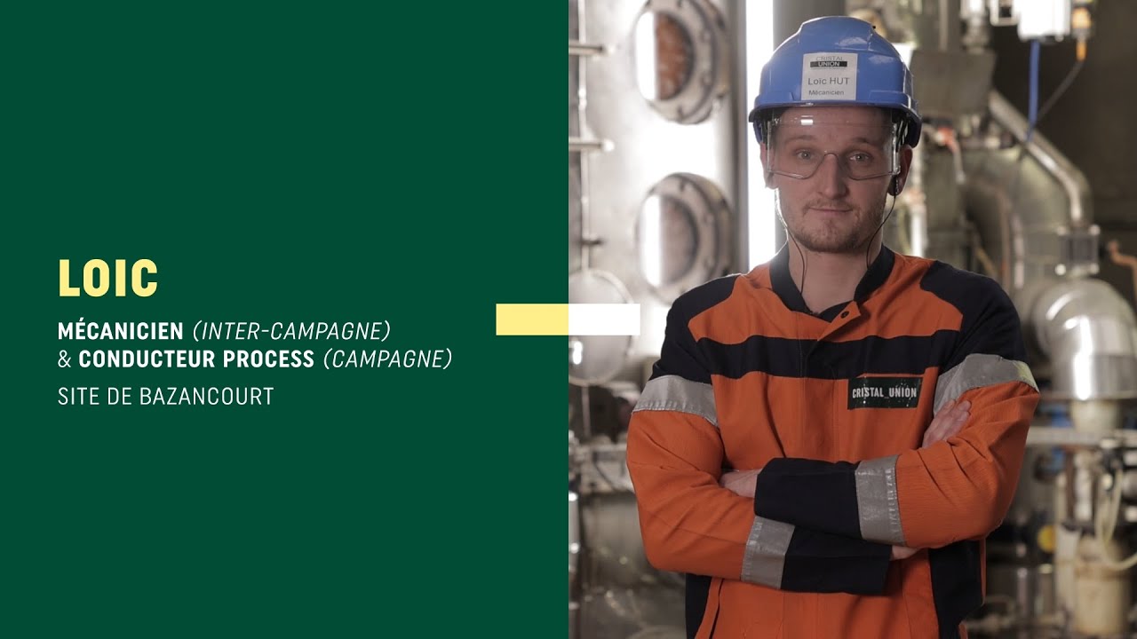 Nos métiers : Loïc, Mécanicien et Conducteur process