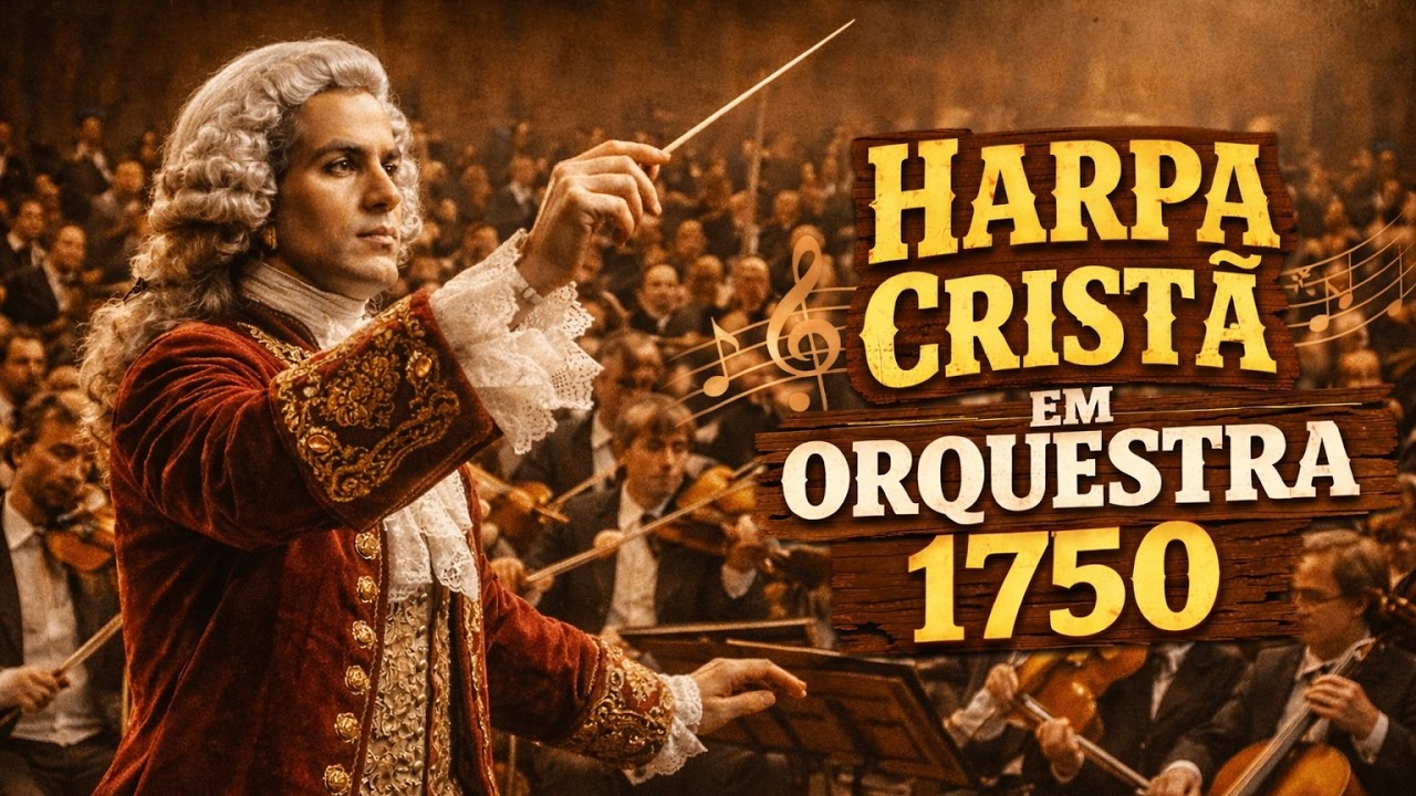 Harpa Cristã em Orquestra Clássica 1750 | Harpa Viajante do Tempo | Louvor Orquestral e Coral Épico