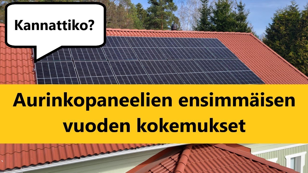 Paljonko aurinkopaneelit tuottivat ensimmäisenä vuotena - Aurinkopaneelien mitoitus osa4