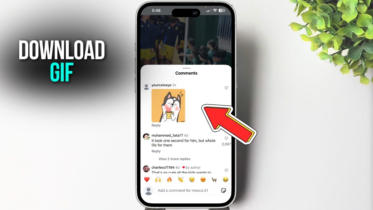 Как сохранить GIF из комментариев в Instagram