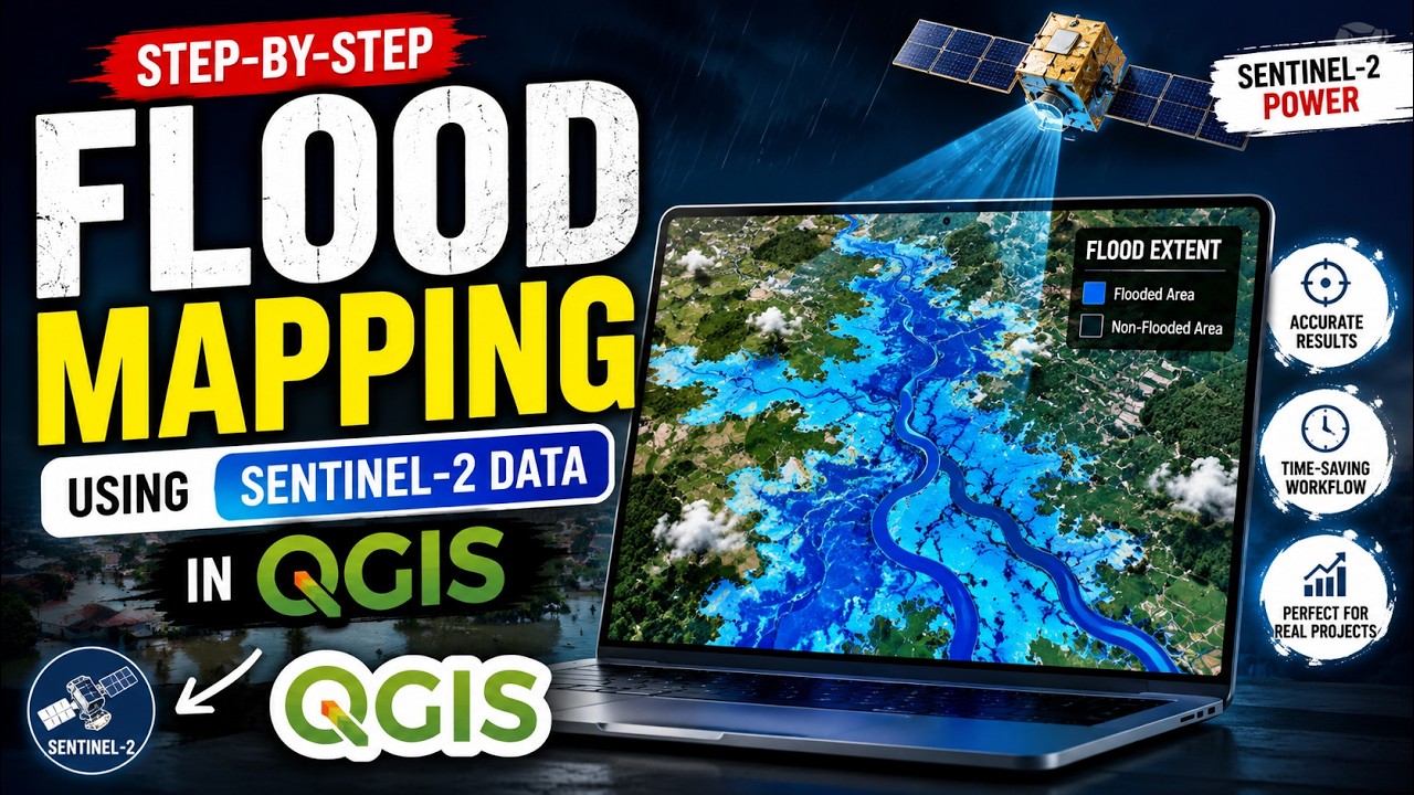 Создание карт наводнений в QGIS с использованием данных Sentinel 2 | Полное пошаговое руководство