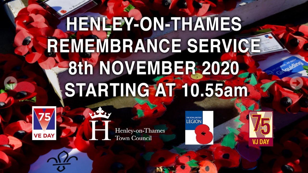Henley-on-Thames live stream for Remembrance Service - 8th November 2020