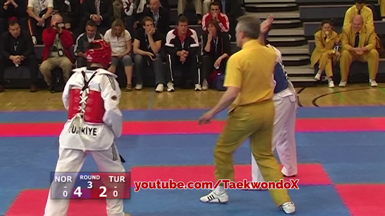 Nina Solheim (NOR) v Sibel Güler (TUR) Female Welter Weight Semi Final Taekwondo Euros 2006