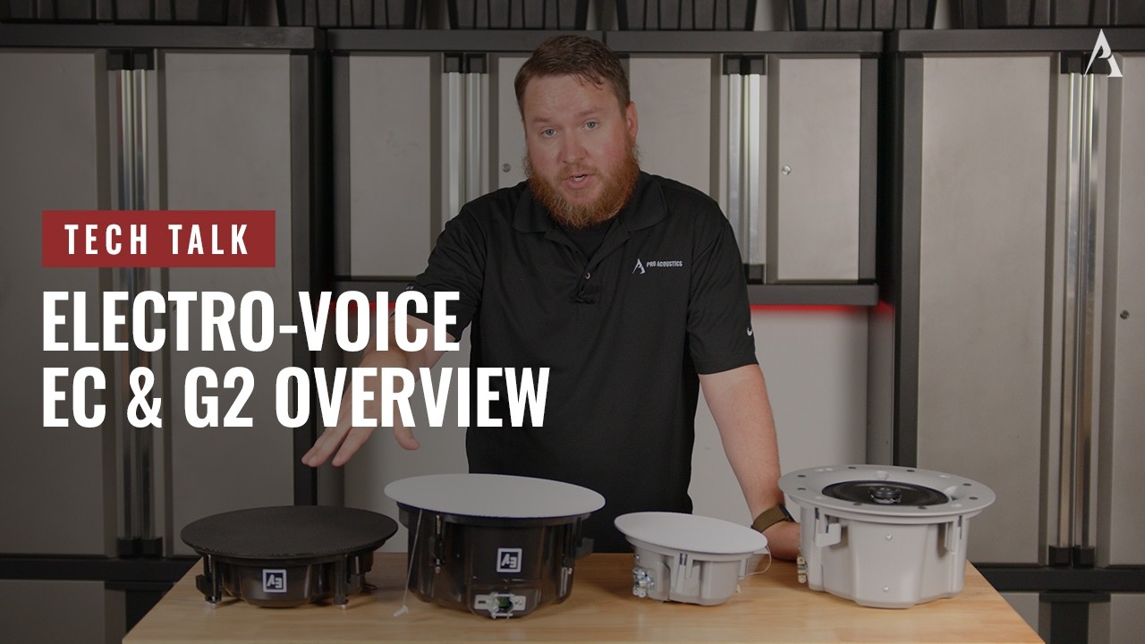 Сравнение потолочных громкоговорителей серий Electro-Voice EVID EC и G2 в выпуске Pro Acoustics T...