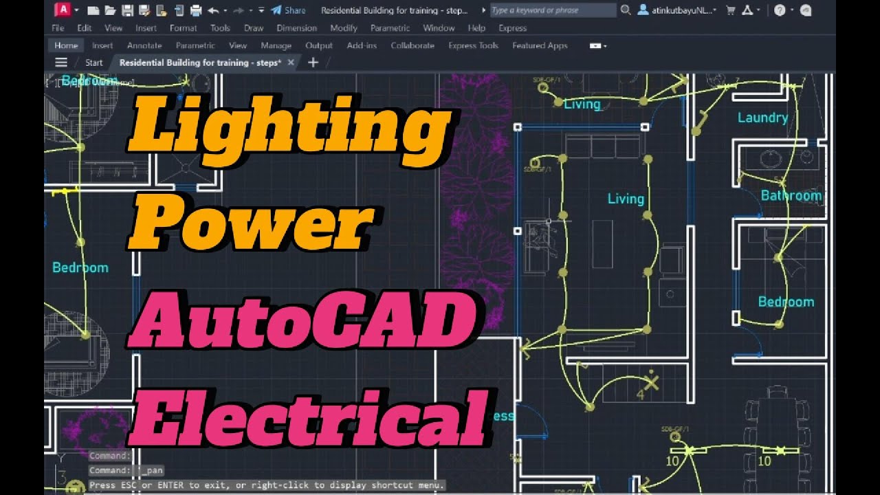 How to Connect Power Supply to Lamps in AutoCAD | Electrical Building Design