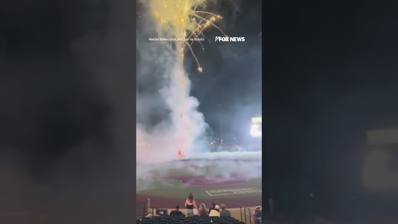 Chaos ERUPTS at ballpark after fireworks EXPLODE INTO STANDS #foxnews #news #us #fox