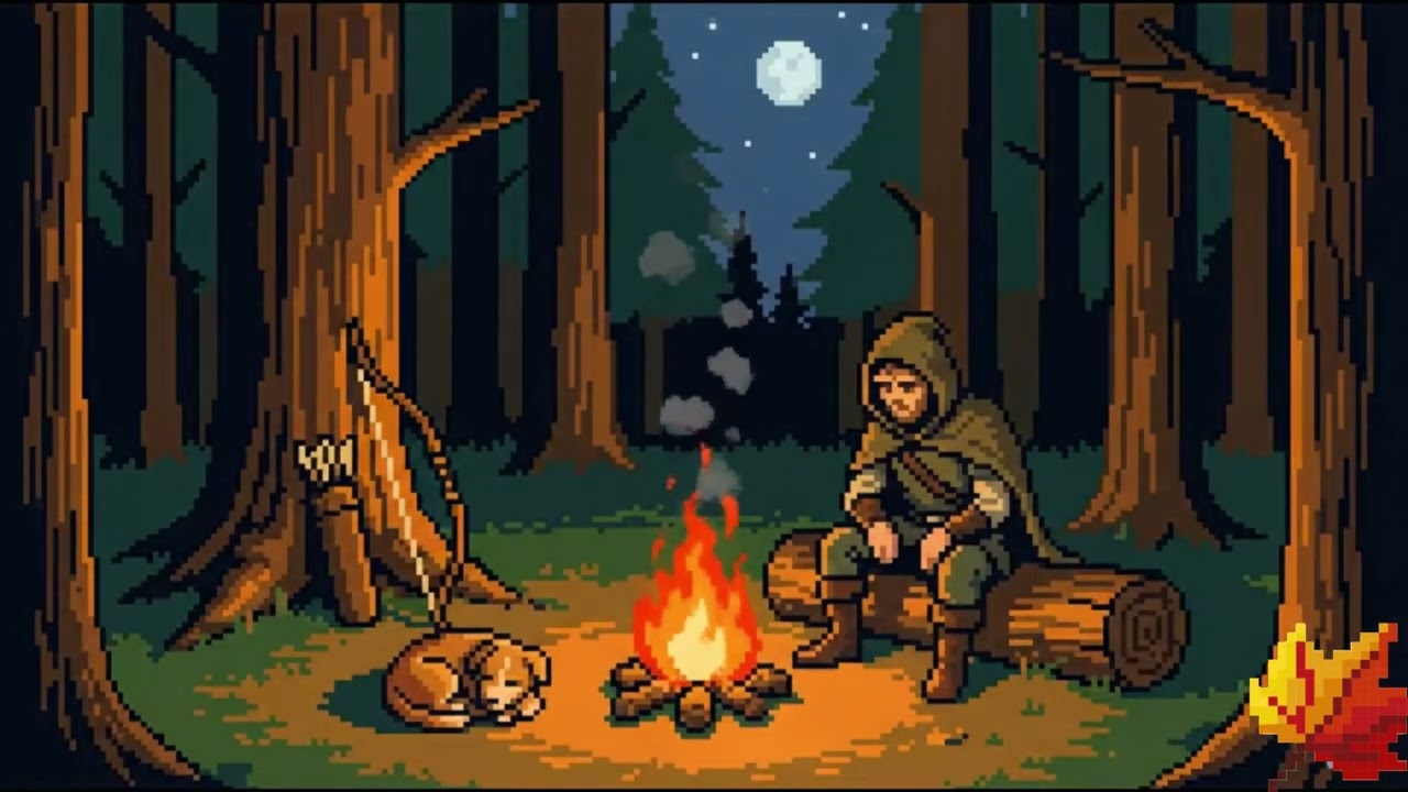 🏕️ Rest here Archer... Relaxing Music for Tired Adventurers | Pixel Art Ambience | RPG Music