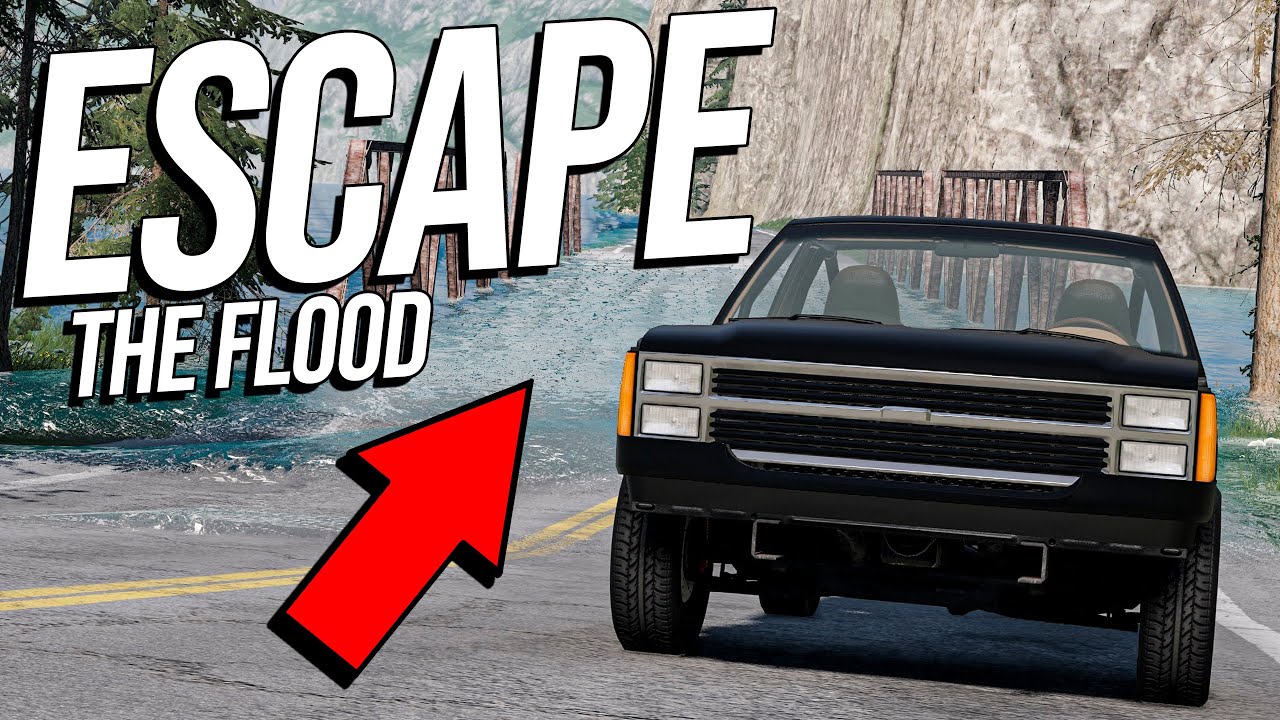 Эта карта BeamNG ESCAPE THE FLOOD напугала меня